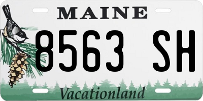 ME license plate 8563SH