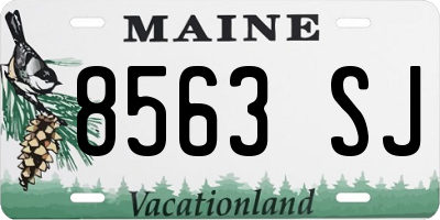 ME license plate 8563SJ