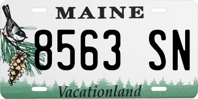 ME license plate 8563SN