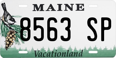 ME license plate 8563SP