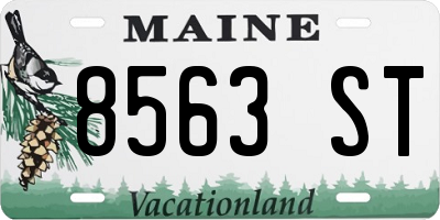 ME license plate 8563ST