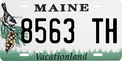 ME license plate 8563TH