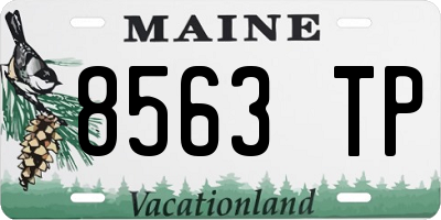 ME license plate 8563TP