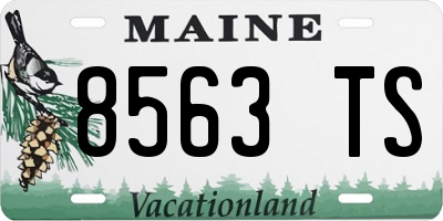 ME license plate 8563TS