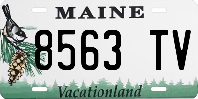 ME license plate 8563TV