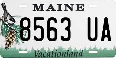 ME license plate 8563UA