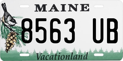 ME license plate 8563UB