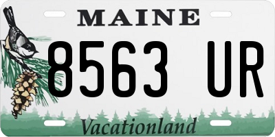 ME license plate 8563UR