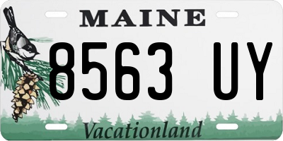 ME license plate 8563UY