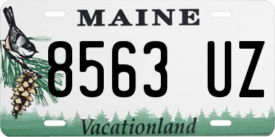ME license plate 8563UZ