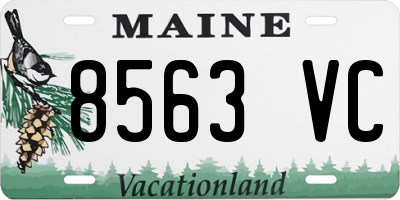 ME license plate 8563VC