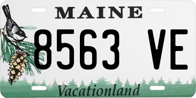 ME license plate 8563VE