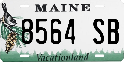 ME license plate 8564SB