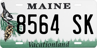 ME license plate 8564SK