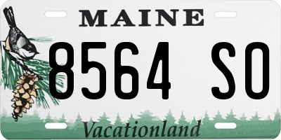 ME license plate 8564SO