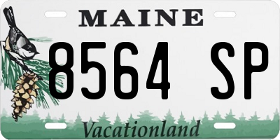 ME license plate 8564SP