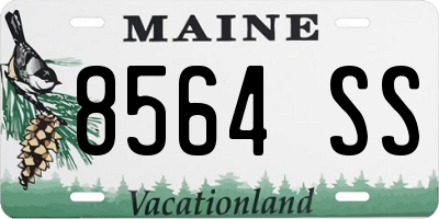 ME license plate 8564SS