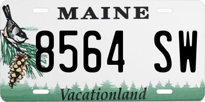 ME license plate 8564SW