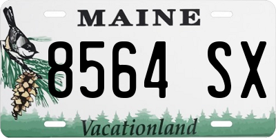ME license plate 8564SX