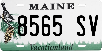 ME license plate 8565SV