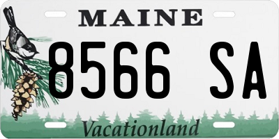 ME license plate 8566SA