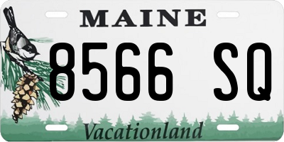 ME license plate 8566SQ
