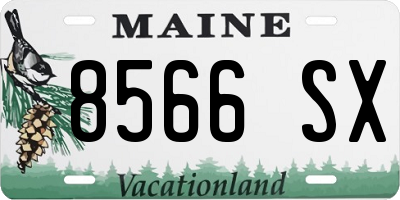 ME license plate 8566SX