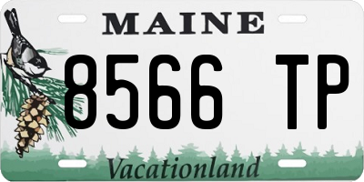 ME license plate 8566TP