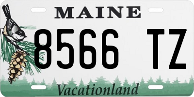 ME license plate 8566TZ