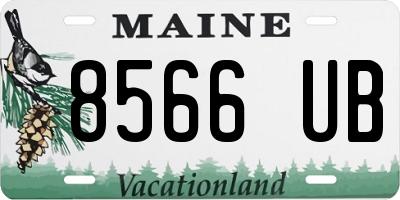 ME license plate 8566UB