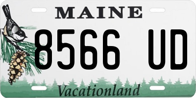 ME license plate 8566UD