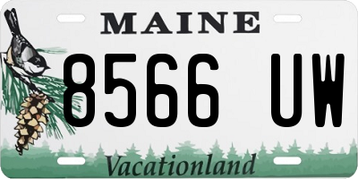 ME license plate 8566UW