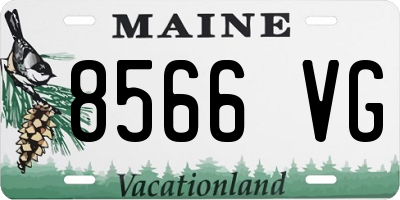 ME license plate 8566VG