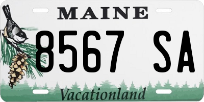 ME license plate 8567SA