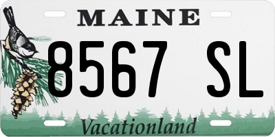 ME license plate 8567SL