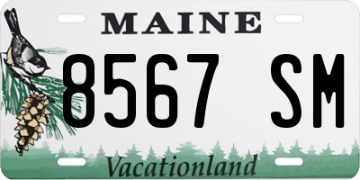 ME license plate 8567SM