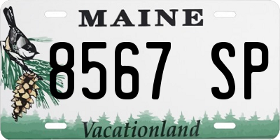 ME license plate 8567SP