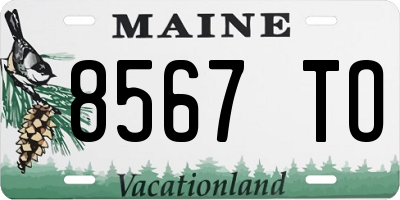 ME license plate 8567TO
