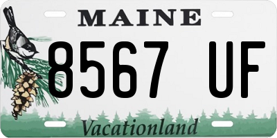 ME license plate 8567UF