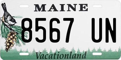 ME license plate 8567UN