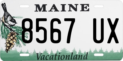 ME license plate 8567UX