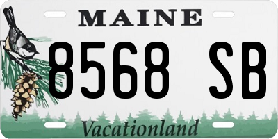 ME license plate 8568SB