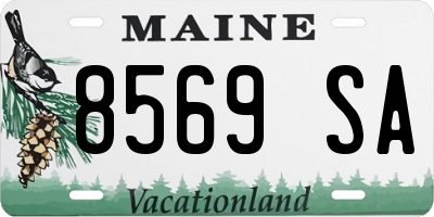 ME license plate 8569SA