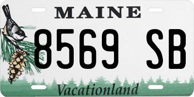 ME license plate 8569SB