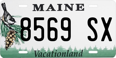 ME license plate 8569SX