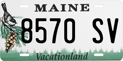 ME license plate 8570SV