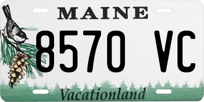 ME license plate 8570VC