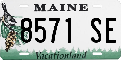 ME license plate 8571SE