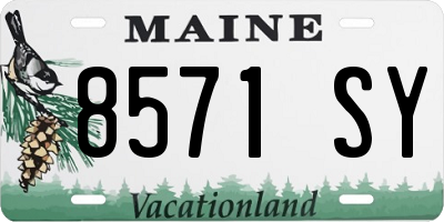 ME license plate 8571SY