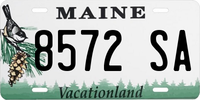 ME license plate 8572SA